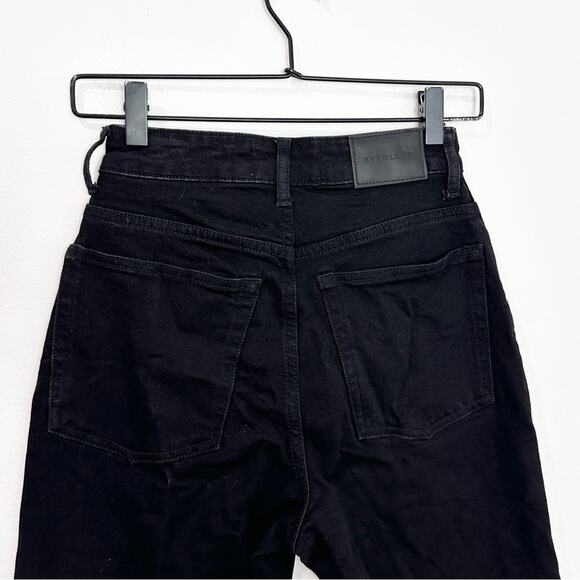 Everlane Black Curvy Way High Rise Straight Leg Jeans Women Size 23 Long - Picture 4 of 7